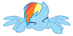 Size: 767x376 | Tagged: safe, artist:benpictures1, rainbow dash, pegasus, pony, friendship is magic, cute, dashabetes, eyes closed, female, inkscape, mare, simple background, solo, transparent background, vector