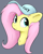 Size: 998x1256 | Tagged: safe, artist:whiskeypanda, derpibooru import, fluttershy, pegasus, pony, bust, cap, clothes, cute, female, gray background, hat, looking at you, looking sideways, mare, shyabetes, simple background, smiling, smiling at you, solo, solo female