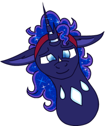 Size: 714x859 | Tagged: safe, artist:musical-medic, derpibooru import, oc, oc:momence, changepony, hybrid, parent:princess luna, simple background, solo, transparent background