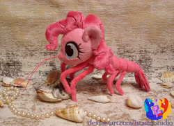 Size: 2777x2023 | Tagged: safe, artist:1stastrastudio, derpibooru import, pinkie pie, shrimp, has science gone too far?, high res, irl, photo, plushie, solo, species swap, what has science done