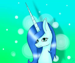 Size: 2245x1876 | Tagged: safe, artist:maneblue, derpibooru import, oc, oc only, pony, unicorn, abstract background, female, horn, mare, signature, solo, unicorn oc