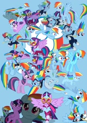 Size: 1280x1810 | Tagged: safe, artist:benpictures1, masked matter-horn, rainbow dash, twilight sparkle, twilight sparkle (alicorn), zapp, alicorn, pegasus, pony, a dog and pony show, daring don't, dragon quest, friendship is magic, my little pony: the movie, power ponies (episode), cute, dashabetes, female, inkscape, mare, power ponies, rainbow dash day, twiabetes, vector