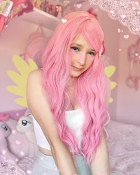 Size: 1080x1350 | Tagged: safe, artist:bunnypinkcess, derpibooru import, fluttershy, human, clothes, cosplay, costume, irl, irl human, photo, sleeveless, solo