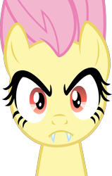 Size: 2999x4715 | Tagged: safe, artist:dasprid, derpibooru import, fluttershy, bat pony, bats!, season 4, bat ponified, fangs, flutterbat, looking at you, race swap, simple background, solo, species swap, staring into your soul, transparent background, vector