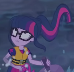 Size: 667x652 | Tagged: safe, derpibooru import, screencap, sci-twi, twilight sparkle, better together, equestria girls, spring breakdown, cropped, cruise outfit, lifejacket, solo