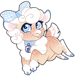 Size: 1024x1040 | Tagged: safe, artist:azure-art-wave, derpibooru import, oc, sheep, deviantart watermark, female, obtrusive watermark, simple background, solo, transparent background, watermark