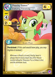 Size: 744x1038 | Tagged: safe, derpibooru import, peachy sweet, earth pony, my little pony: the movie, apple family member, card, game