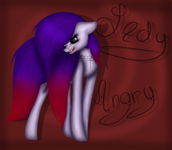 Size: 2627x2283 | Tagged: safe, artist:teonnakatztkgs, derpibooru import, oc, oc only, earth pony, pony, abstract background, black sclera, earth pony oc, solo