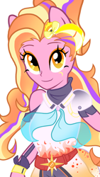 Size: 1080x1920 | Tagged: safe, artist:sallyso, derpibooru import, luster dawn, equestria girls, the last problem, bust, clothes, equestria girls-ified, eyelashes, female, ponied up, simple background, smiling, solo, white background