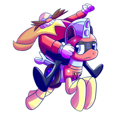 Size: 8000x8000 | Tagged: safe, artist:trackheadtherobopony, derpibooru import, oc, oc:trackhead, human, pony, robot, robot pony, annoyed, cape, clothes, doctor eggman, humans riding ponies, riding, riding a pony, simple background, sonic the hedgehog (series), transparent background