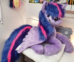 Size: 1614x1360 | Tagged: safe, artist:epicrainbowcrafts, derpibooru import, twilight sparkle, twilight sparkle (alicorn), alicorn, pony, female, fluffy, irl, life size, mare, photo, plushie, solo