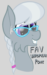 Size: 1404x2208 | Tagged: safe, artist:justapone, derpibooru import, silver spoon, earth pony, pony, bust, cheek fluff, colored, cute, ear fluff, ears, februpony, glasses, simple background, smiling