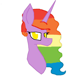 Size: 700x700 | Tagged: safe, artist:princessmoonlight, derpibooru import, oc, oc only, oc:moonlight stars, alicorn, bust, horn, looking at you, multicolored hair, rainbow hair, simple background, solo, transparent background