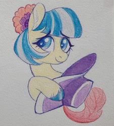 Size: 1807x1999 | Tagged: safe, artist:creeate97, derpibooru import, coco pommel, earth pony, pony, solo, traditional art