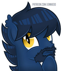 Size: 529x600 | Tagged: safe, artist:jennieoo, derpibooru import, oc, oc:atin nyamic, bat pony, pony, beard, bust, emote, facial hair, portrait, simple background, solo, telegram sticker, thinking, transparent background