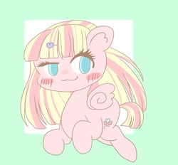 Size: 1092x1013 | Tagged: safe, artist:destroyer_aky, derpibooru import, oc, oc only, oc:milky berry, pegasus, pony, heart, looking at you, simple background