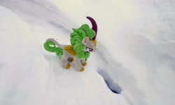 Size: 2048x1234 | Tagged: safe, derpibooru import, photographer:pakapaka1993, spring glow, kirin, pony, irl, japan, photo, plushie, snow, solo, winter