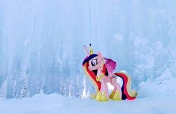 Size: 1696x1104 | Tagged: safe, derpibooru import, photographer:pakapaka1993, princess cadance, alicorn, pony, ice, icicle, irl, japan, photo, plushie, snow, solo, winter