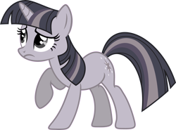 Size: 4000x2962 | Tagged: safe, artist:korsoo, artist:wardex101, derpibooru import, edit, twilight sparkle, unicorn twilight, pony, unicorn, discorded, discorded twilight, female, high res, sad, simple background, solo, transparent background, twilight tragedy, vector