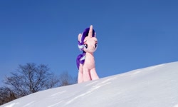 Size: 2048x1228 | Tagged: safe, derpibooru import, photographer:pakapaka1993, starlight glimmer, pony, unicorn, irl, japan, photo, plushie, snow, solo, tree, winter