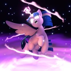 Size: 1920x1920 | Tagged: safe, artist:gelei, derpibooru import, twilight sparkle, alicorn, pony, 3d, blender, female, flying, glowing, glowing eyes, mare, model, open mouth, sculpted, solo, sparkles, spread wings, wings
