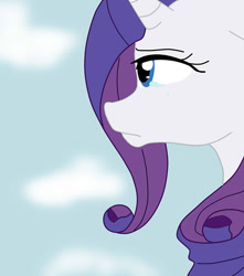 Size: 600x678 | Tagged: safe, artist:ask--luna-and-rarity, derpibooru import, rarity, pony, unicorn, series:arc 1, crying, solo, teary eyes