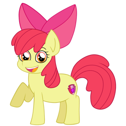 Size: 1280x1280 | Tagged: safe, artist:emo-self-shipping-art-doodles, derpibooru import, apple bloom, earth pony, pony, adorabloom, cute, female, filly, foal, raised hoof, raised leg, simple background, solo, transparent background