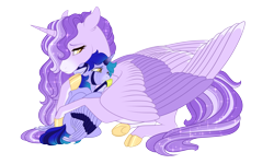 Size: 3600x2165 | Tagged: safe, artist:gigason, derpibooru import, oc, oc only, oc:skye, alicorn, pony, female, filly, foal, hug, mare, simple background, transparent background