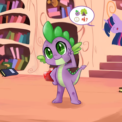 Size: 1280x1280 | Tagged: safe, artist:brella, derpibooru import, spike, twilight sparkle, dragon, pony, female, golden oaks library, male, mare, no eyes, pictogram