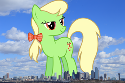 Size: 2100x1400 | Tagged: safe, artist:90sigma, derpibooru import, apple munchies, earth pony, pony, apple family member, dallas, female, giant pony, giant/macro earth pony, giantess, highrise ponies, irl, macro, mare, mega giant, photo, ponies in real life, texas