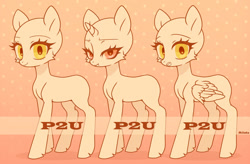 Size: 1024x670 | Tagged: safe, artist:miioko, derpibooru import, oc, oc only, earth pony, pegasus, pony, unicorn, bald, base, earth pony oc, eyelashes, female, horn, mare, pegasus oc, unicorn oc