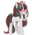 Size: 1024x1120 | Tagged: safe, artist:miioko, derpibooru import, oc, oc only, pony, unicorn, eyelashes, female, glasses, horn, mare, raised hoof, raised leg, simple background, solo, transparent background, unicorn oc, white outline