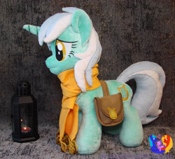 Size: 2536x2304 | Tagged: safe, artist:1stastrastudio, derpibooru import, lyra heartstrings, pony, bag, clothes, irl, photo, plushie, saddle bag, scarf, solo