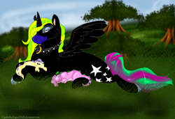 Size: 1976x1352 | Tagged: safe, artist:cynderthedragon5768, derpibooru import, spike (g1), oc, g1, sleeping, spiny, spiny (g1)