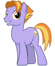 Size: 2500x3000 | Tagged: safe, artist:cheezedoodle96, derpibooru import, auburn vision, earth pony, pony, .svg available, friendship student, full body, grin, high res, hooves, looking at you, male, simple background, smiling, solo, stallion, standing, svg, tail, transparent background, two toned mane, two toned tail, vector