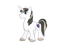 Size: 1024x768 | Tagged: safe, artist:chanyhuman, derpibooru import, shining armor, pony, unicorn, full body, hooves, horn, male, mane dye, simple background, solo, stallion, standing, tail, transparent background, unshorn fetlocks