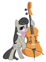 Size: 3600x4800 | Tagged: safe, artist:misterlolrus, derpibooru import, octavia melody, earth pony, pony, .psd available, absurd resolution, bipedal, cello, female, hoof hold, hooves, mare, musical instrument, simple background, solo, transparent background, vector