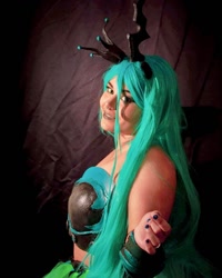 Size: 1080x1350 | Tagged: safe, derpibooru import, queen chrysalis, human, clothes, cosplay, costume, irl, irl human, photo, solo