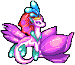 Size: 1016x880 | Tagged: safe, artist:bloody-pink, artist:dasheroni, derpibooru import, queen novo, seapony (g4), my little pony: the movie, colored pupils, crown, dorsal fin, female, fin wings, fins, fish tail, flowing tail, jewelry, manepxls, pixel art, purple eyes, purple tail, purple wings, pxls.space, regalia, simple background, smiling, solo, tail, transparent background, wings