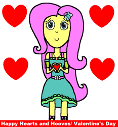 Size: 693x743 | Tagged: safe, derpibooru import, fluttershy, equestria girls, equestria girls-ified, heart, hearts and hooves day, holiday, love, stylistic suck, valentine's day