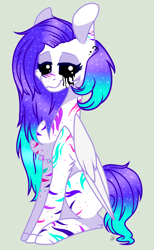 Size: 1384x2248 | Tagged: safe, artist:yulianapie26, derpibooru import, oc, oc only, pegasus, pony, base used, black sclera, black tears, chest fluff, ethereal mane, female, mare, pegasus oc, simple background, sitting, smiling, solo, starry mane