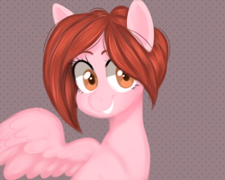 Size: 2738x2190 | Tagged: safe, artist:kaikururu, derpibooru import, oc, oc only, oc:weathervane, pegasus, pony, eyelashes, female, grin, mare, pegasus oc, smiling, solo, wings