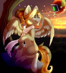 Size: 2000x2200 | Tagged: safe, artist:star-theft, derpibooru import, oc, oc:dusty twine, pegasus, pony, clothes, female, mare, scarf, solo