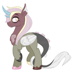 Size: 794x790 | Tagged: safe, artist:ipandacakes, derpibooru import, oc, hybrid, female, interspecies offspring, offspring, parent:discord, parent:fluttershy, parents:discoshy, simple background, solo, transparent background