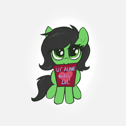 Size: 3000x3000 | Tagged: safe, artist:t72b, derpibooru import, oc, oc only, oc:anon filly, earth pony, pony, blushing, card, female, filly, foal, holiday, looking at you, looking up, looking up at you, mouth hold, simple background, sitting, smiling, smiling at you, solo, valentine's day, white background