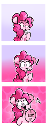 Size: 1075x2893 | Tagged: safe, artist:sourspot, derpibooru import, pinkie pie, earth pony, pony, comic, cute, diapinkes, female, happy, happy valentines day, heart, holiday, i love you, looking at you, mare, marker, mouth hold, open mouth, smiling, solo, underhoof, valentine's day