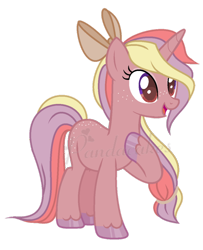 Size: 606x747 | Tagged: safe, artist:ipandacakes, derpibooru import, oc, oc only, pony, unicorn, bow, female, freckles, hair bow, magical lesbian spawn, mare, offspring, open mouth, open smile, parent:applejack, parent:twilight sparkle, parents:twijack, simple background, smiling, solo, transparent background