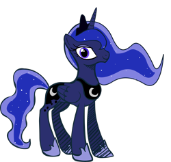 Size: 6574x6237 | Tagged: safe, artist:galaxyart, derpibooru import, princess luna, alicorn, pony, absurd resolution, simple background, solo, transparent background