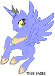 Size: 834x1158 | Tagged: safe, artist:teonnakatztkgs, derpibooru import, oc, oc only, alicorn, alicorn oc, base, eyelashes, hoof shoes, horn, jewelry, peytral, simple background, smiling, solo, tiara, white background, wings