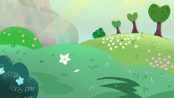 Size: 1280x720 | Tagged: safe, artist:sallyso, derpibooru import, background, bush, flower, grass, no pony, outdoors, resource, tree